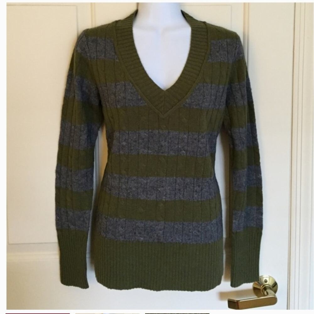 LOFT Wool Blend V Neck Sweater
